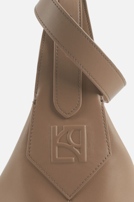 Sac soane en cuir naturel beige femme