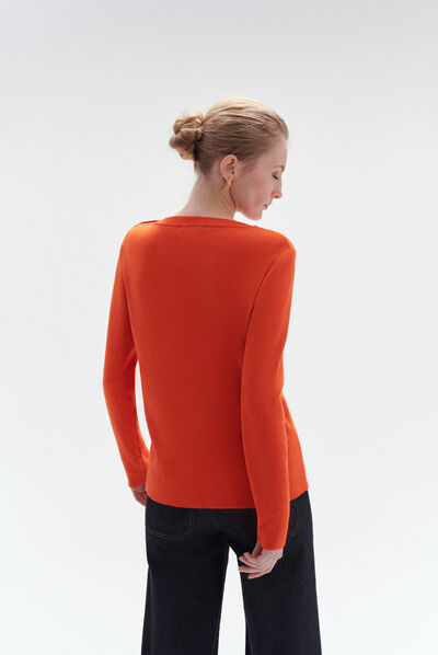 Pull marin aurelie orange femme