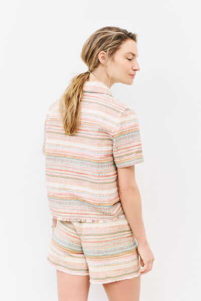 veste terry orange femme
