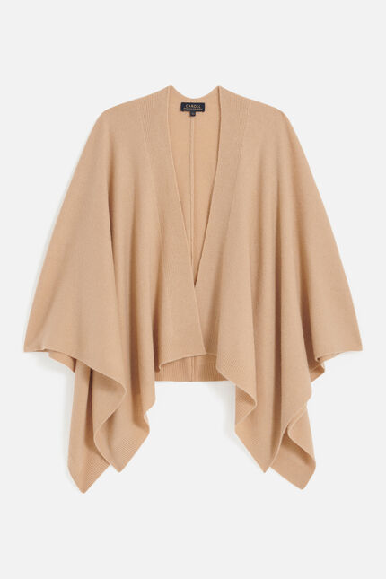 Poncho hera 100% cachemire camel femme