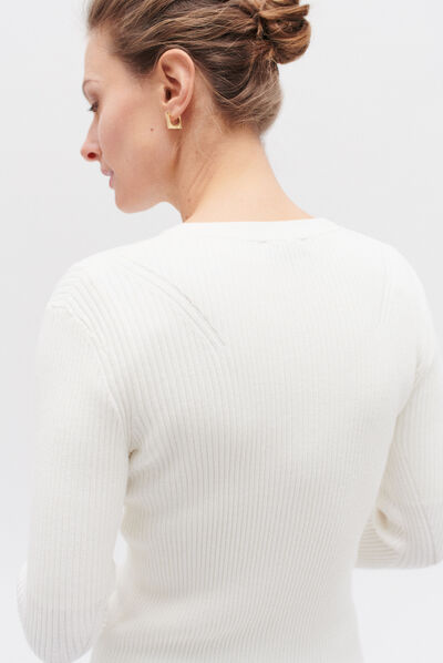 gilet jules ecru femme