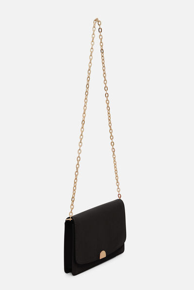 Bolso Kitty 100 % cuero negro mujer