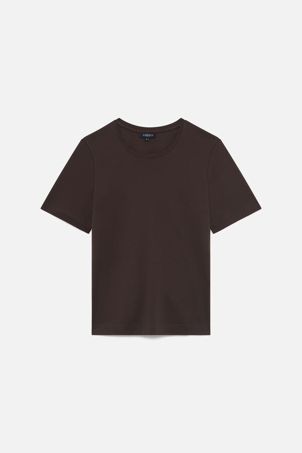 thugo T-Shirt marron foncé damen