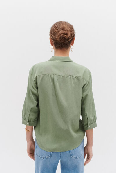 Blusa Botha verde cachi donna