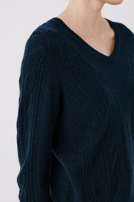 Pull mlise bleu marine femme