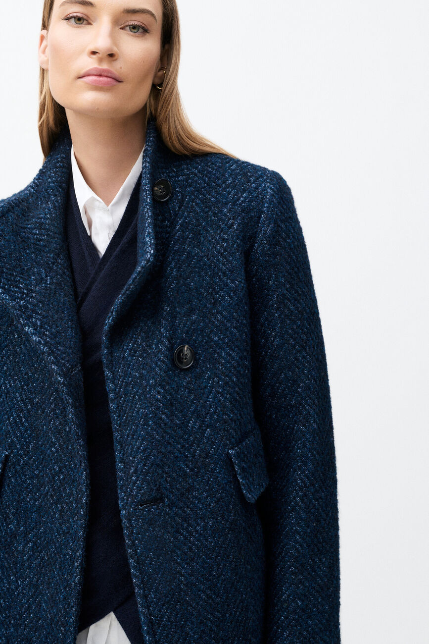 manteau ali bleu marine femme