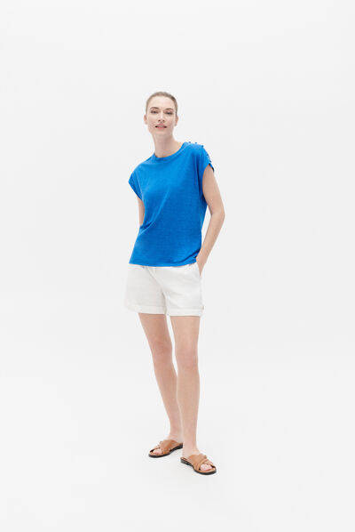 tshirt kate bleu electrique femme