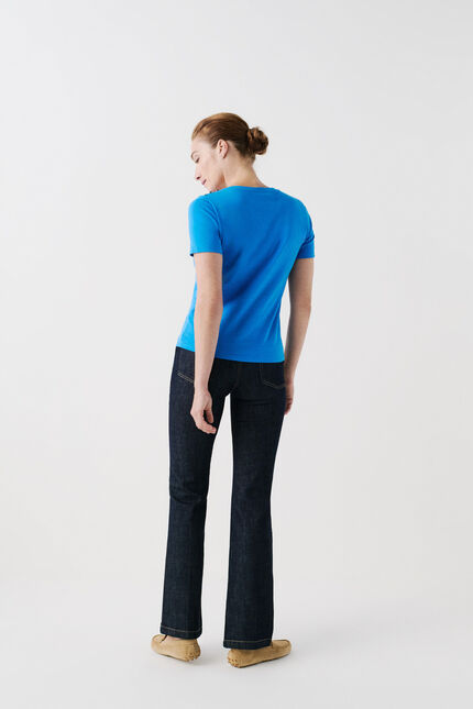 t-shirt manon bleu turquoise femme