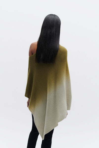 poncho baltidye vert kaki femme