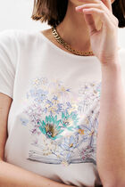 T-shirt all to school taxime book ecru woman