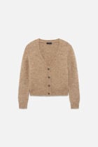Mdonatella cardigan light brown woman