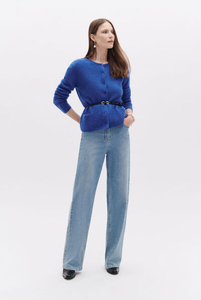 Gilet maurane bleu electrique femme