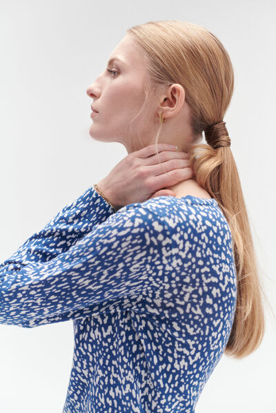 pull lucky bleu femme