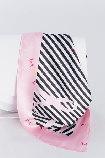 Foulard Octobre Rose nero donna