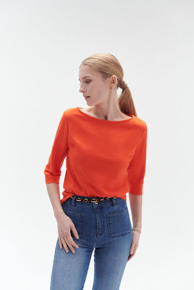 T-shirt Olympe oranje vrouw