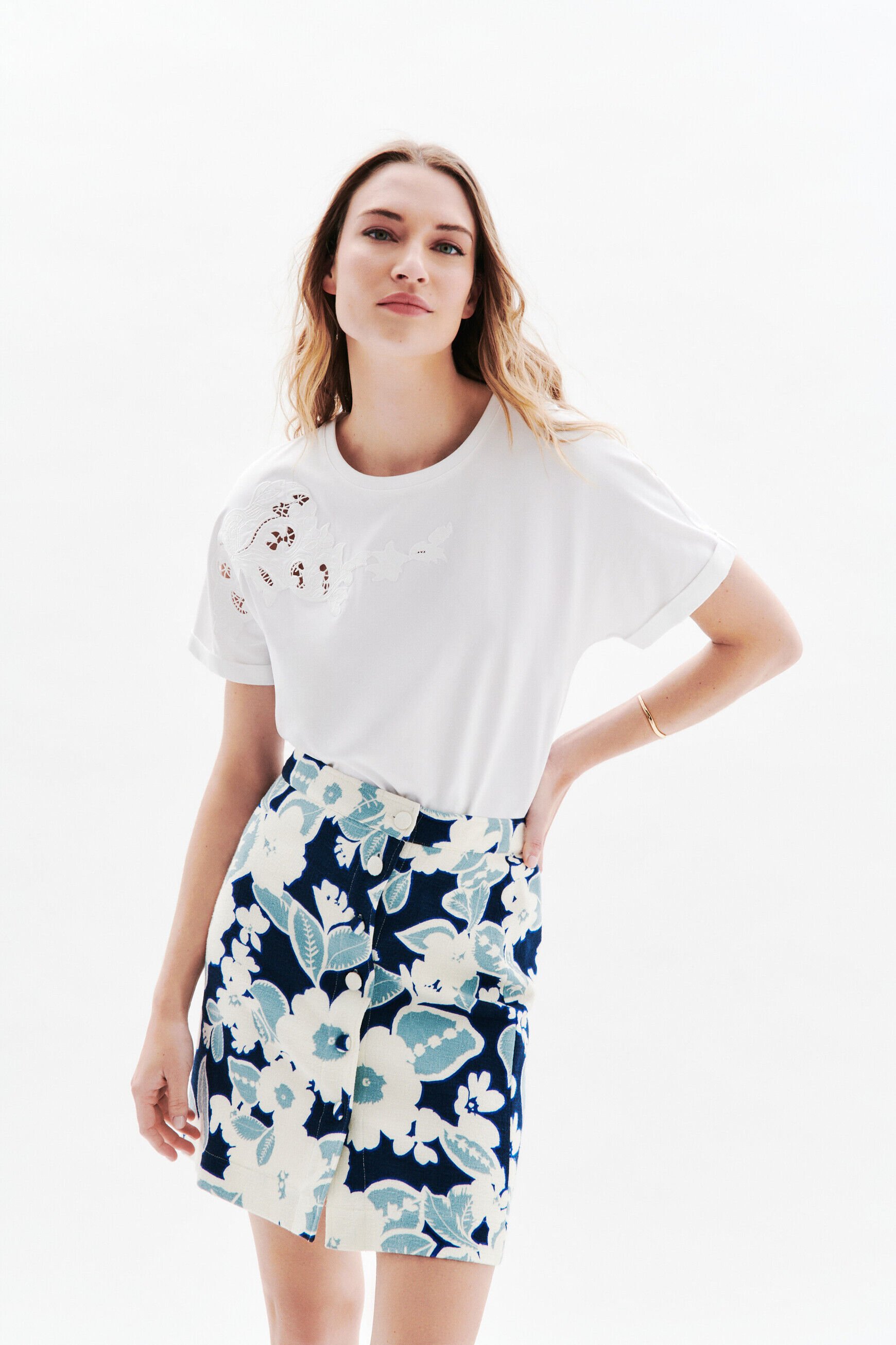 Jupe Jokan bleu clair femme