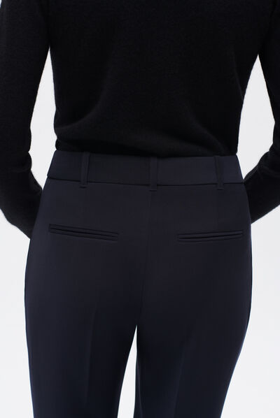 Pantalon pgautier bleu marine femme