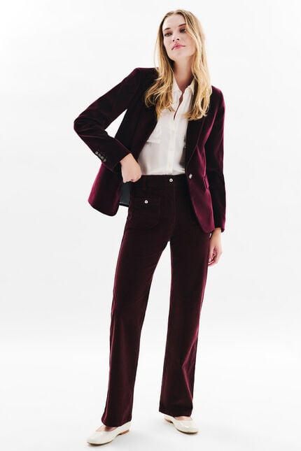 Pantalon pelley bordeaux femme