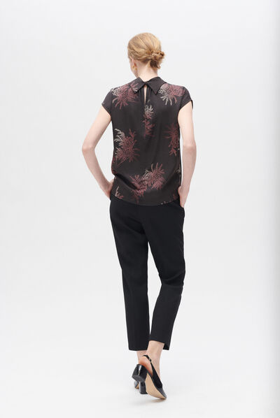 Blusa Carmen nero donna
