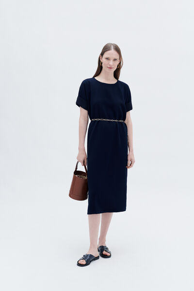Robe rosalie bleu marine femme