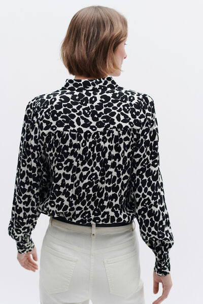 Camisa Heloise negro mujer