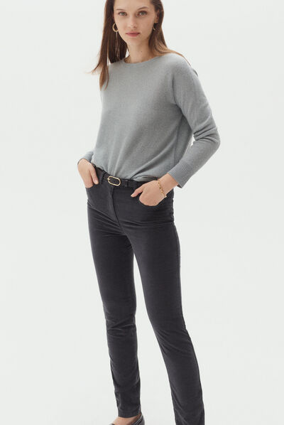 Broek Sylvano donkergrijs vrouw