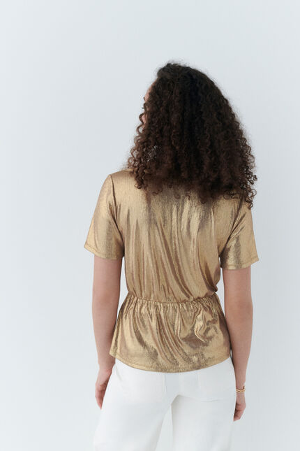T-shirt tany couleur or femme
