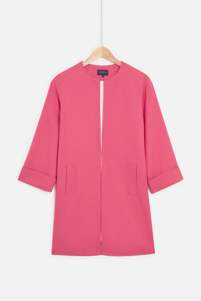 manteau delisia rose fushia femme
