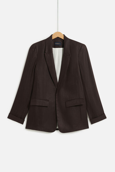 Blazer randine marron fonce femme