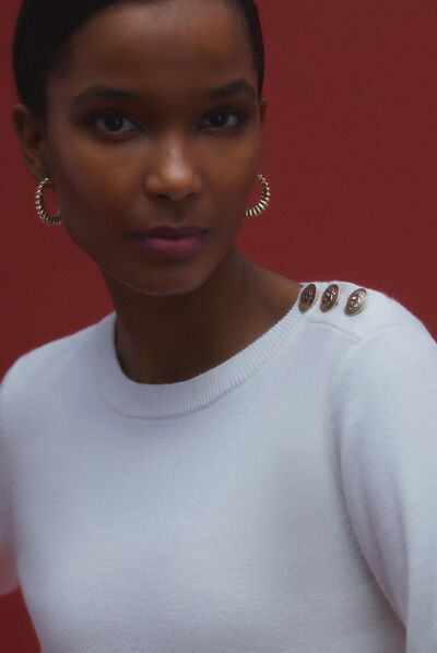 Pull marin aurelie ivoire femme