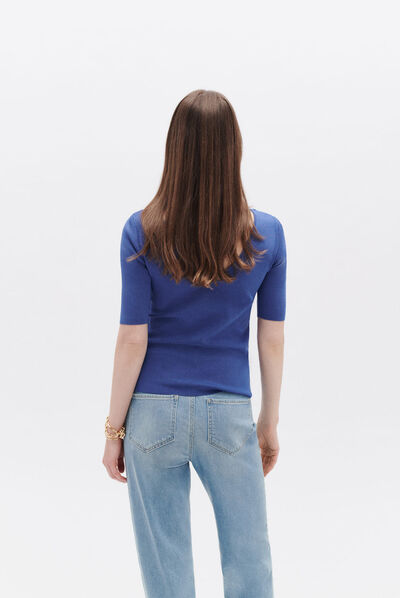 Pull missy bleu electrique femme
