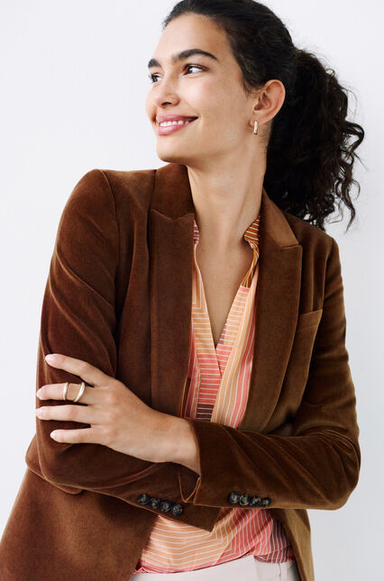 Aurora blazer taupe woman
