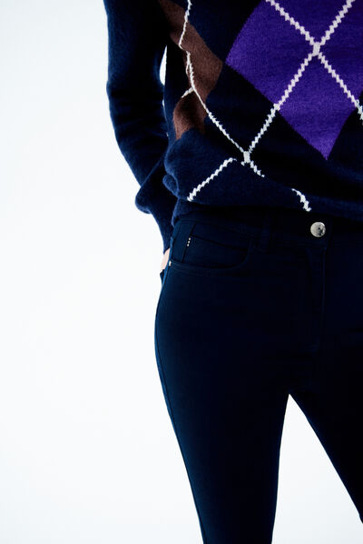 pantalon joss b bleu marine femme