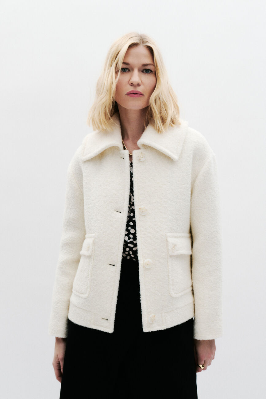Manteau Giro ecru femme