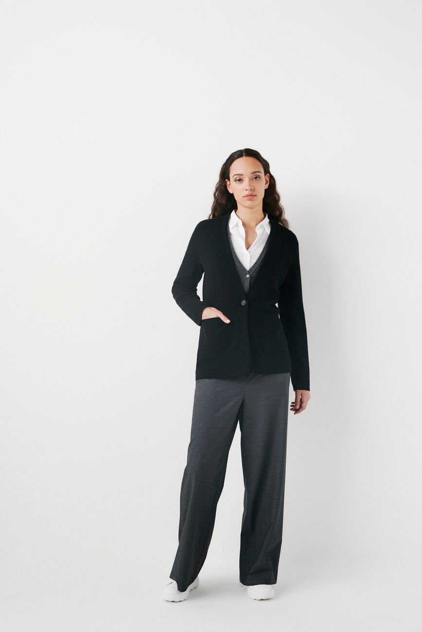 mdiane 100% wool jacket black woman
