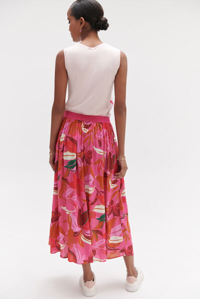 jupe cora pop rose fushia femme