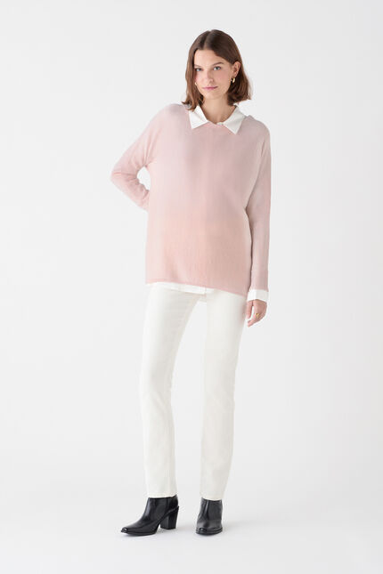Maglione Mamelia Lurex rosa pastello donna