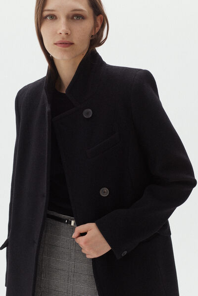 manteau jacques noir femme