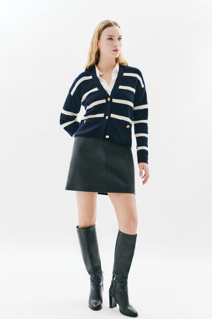 Gilet Mahe bleu marine femme