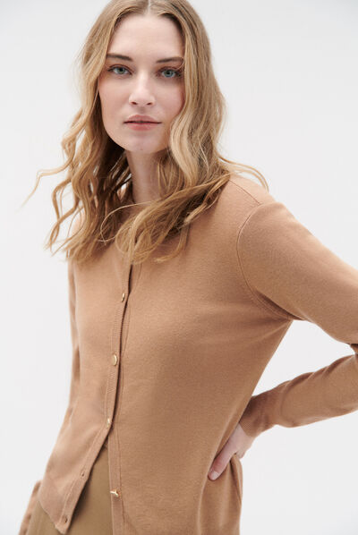cardigan harold camel femme