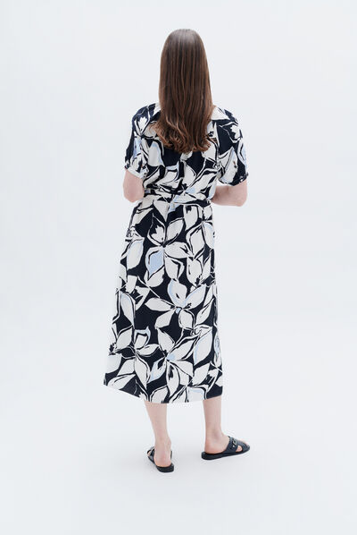Vestido Rmolly negro mujer