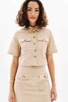 Cleo2 shirt taupe woman