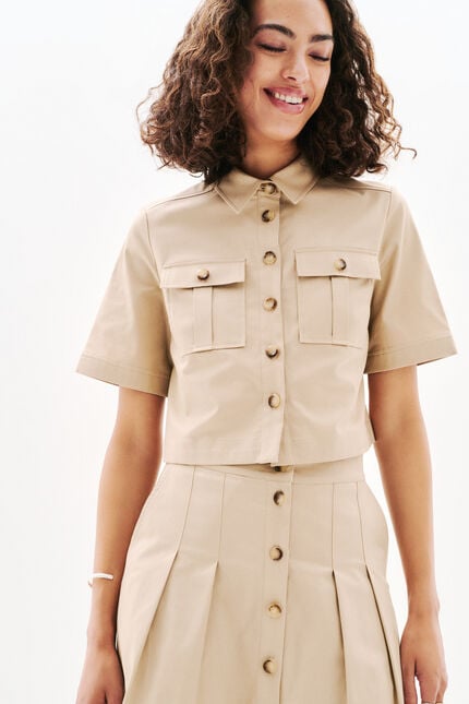 Jupe Johanna taupe femme