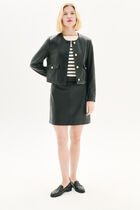 Jarmy skirt in natural leather black woman