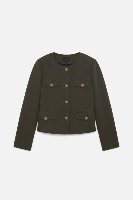 Veste Vegetal vert kaki femme