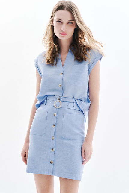 Cemila-Hemd himmelblau damen