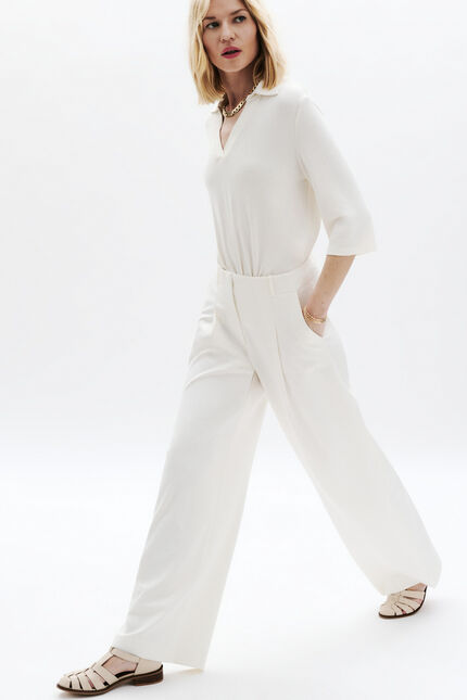 Pantaloni Principo ecru donna