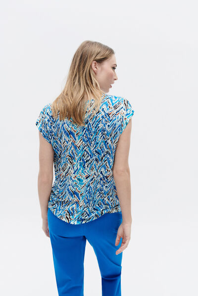tshirt taele bleu femme