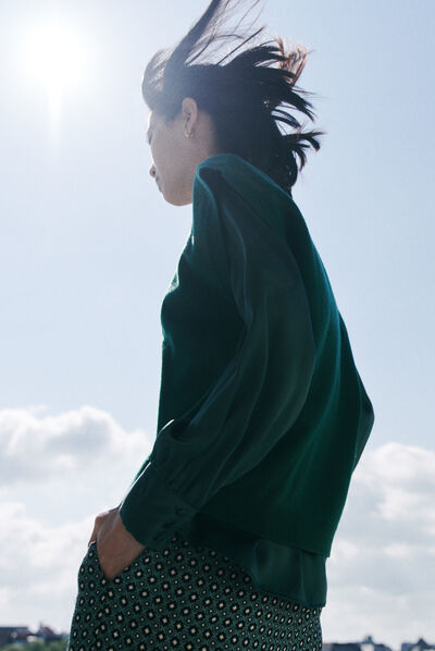 Blusa Cmilana2 verde oscuro mujer
