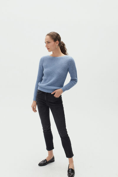 pantalon tosca bleu marine femme